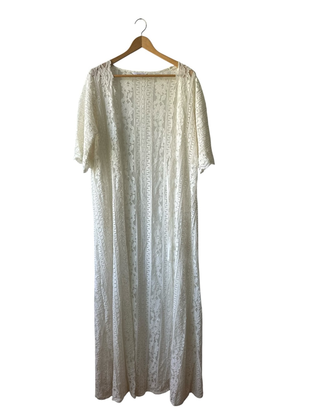 Homebodii Luxe Lace Long Kimono Cover-Up Robe